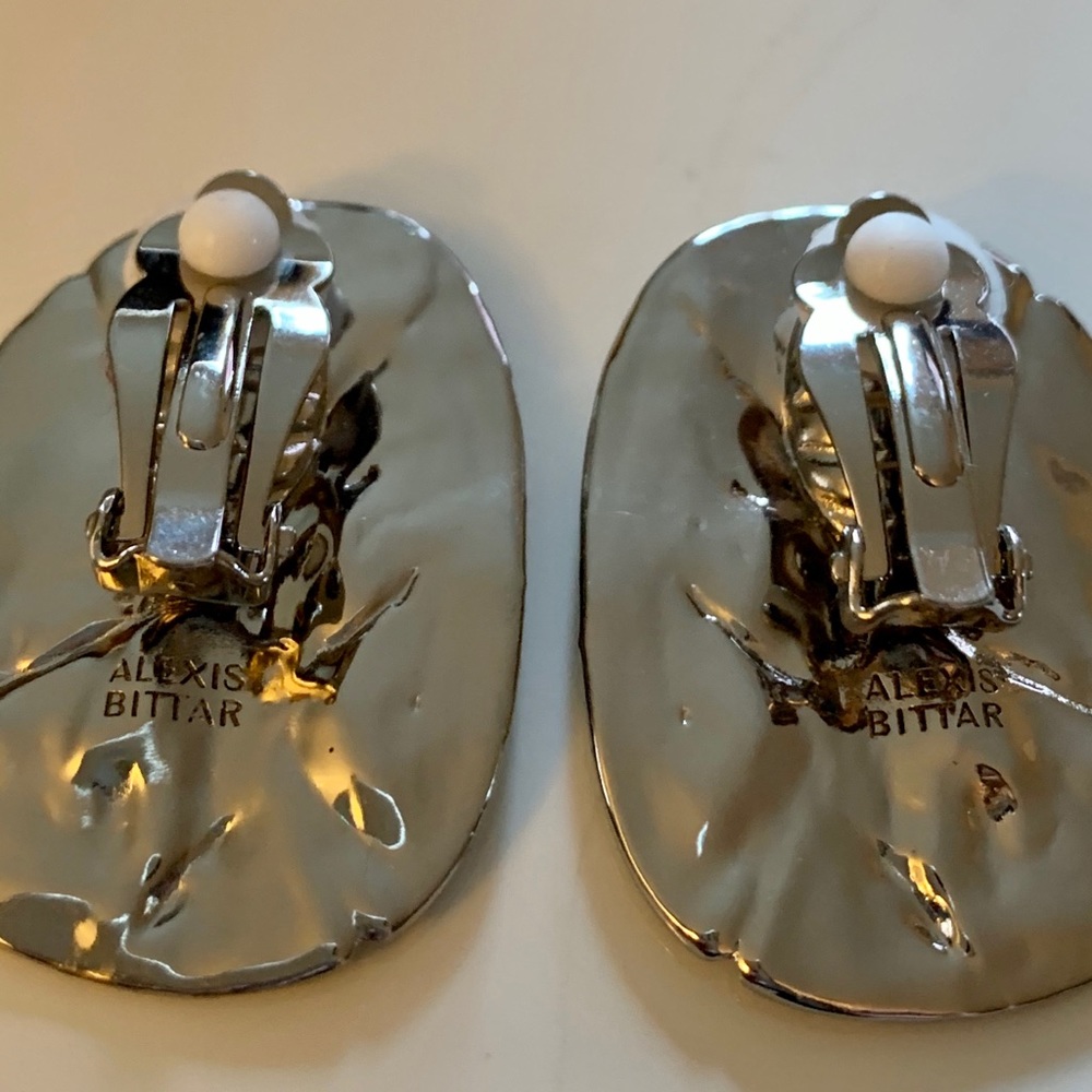 Alexis Bittar Encrusted Rocky Disc ClipOn Earrings - Picture 2 of 6